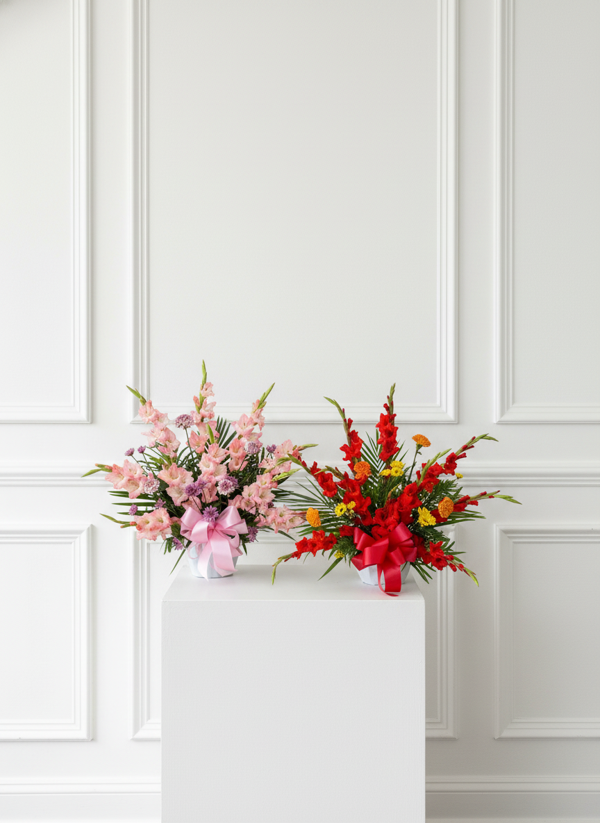Memorial Garden Gladiolus Basket