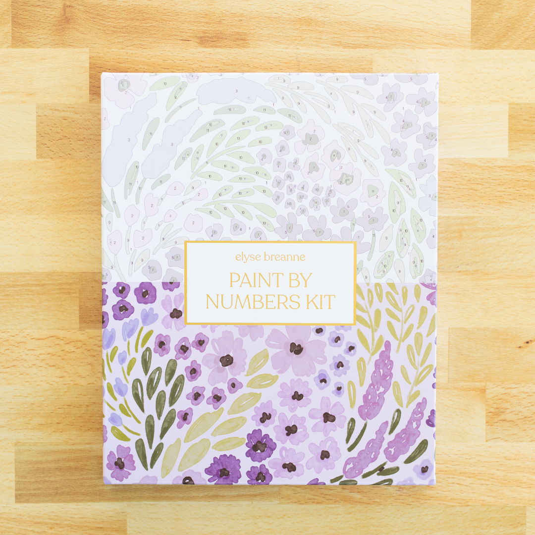 Lilac Floral Paint By Number Kit