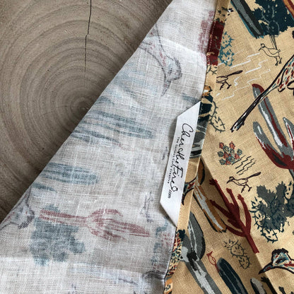 Linen Tea Towel, Roadrunner's Quest - Southwest