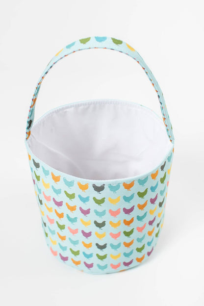 Colorful Chickens Easter Basket