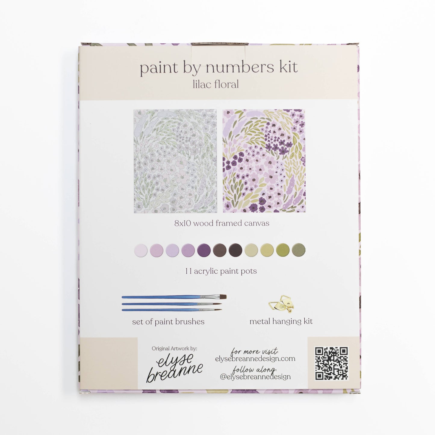 Lilac Floral Paint By Number Kit