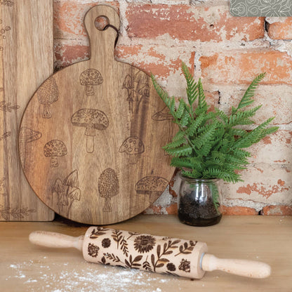 Floral Embossed Rolling Pin