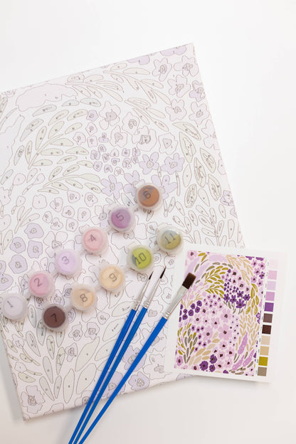 Lilac Floral Paint By Number Kit