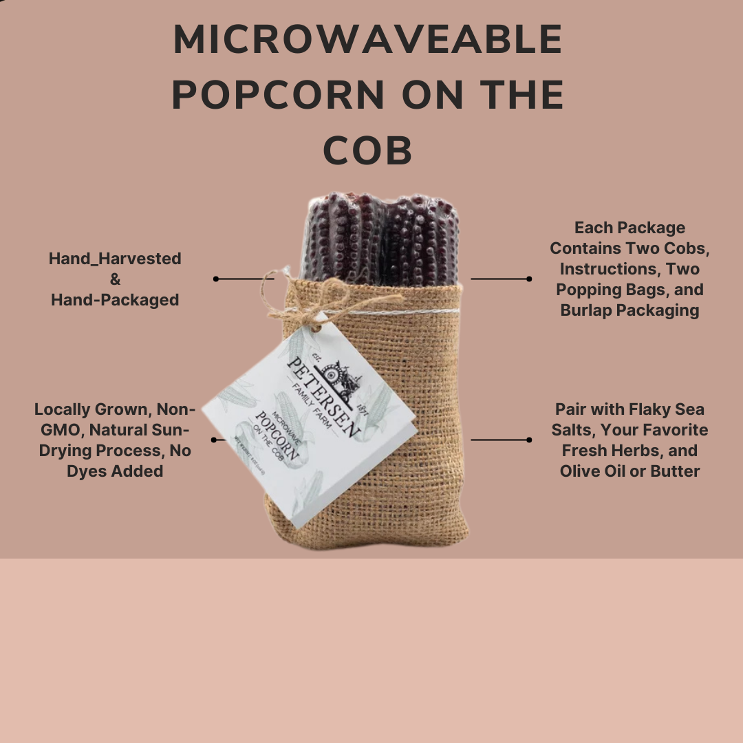 Microwave Popcorn on the Cob  - Hand-Harvested & Burlap