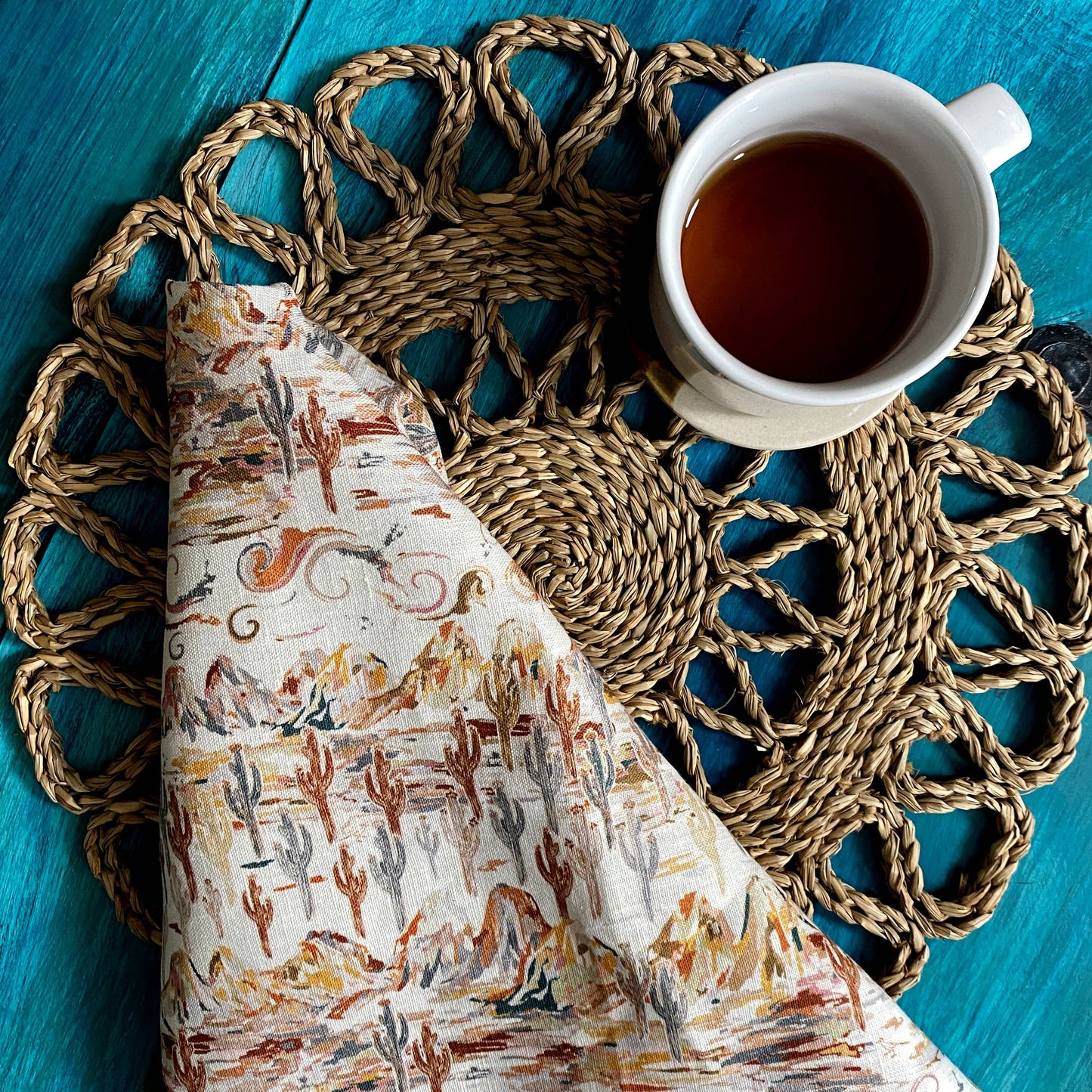 Linen Tea Towel, Painted Desert, Agate