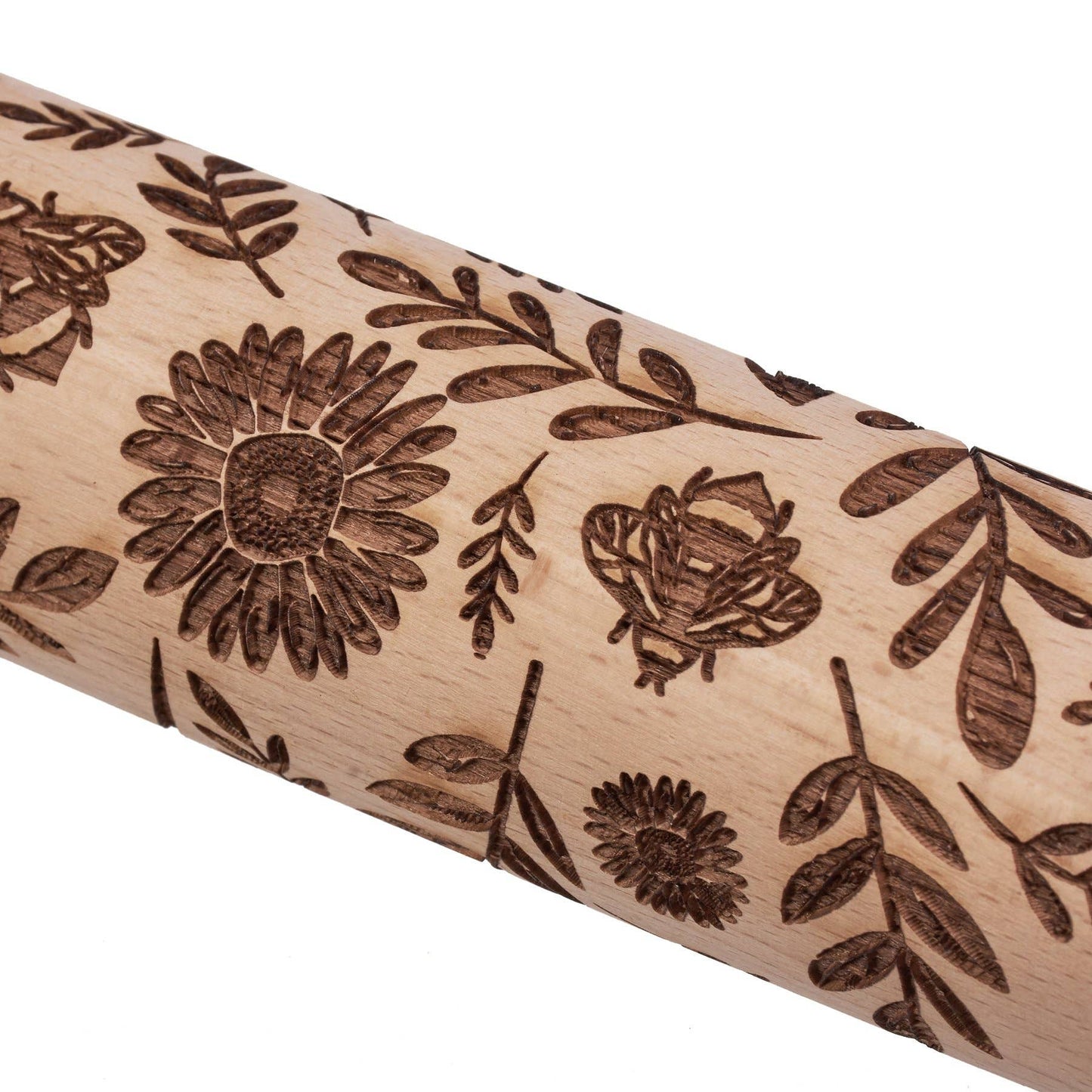 Floral Embossed Rolling Pin