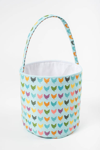 Colorful Chickens Easter Basket