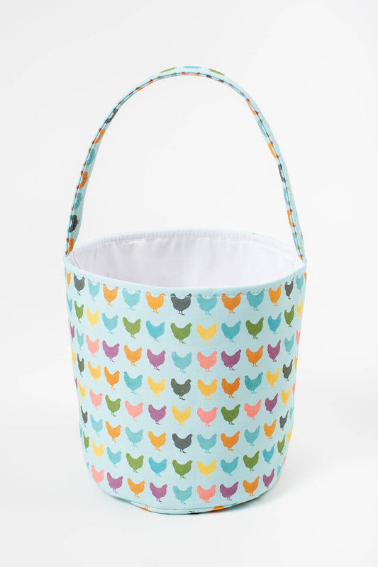 Colorful Chickens Easter Basket