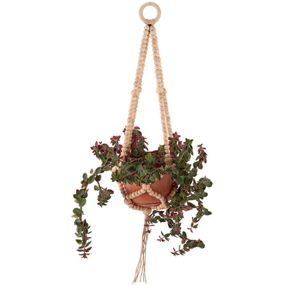 Wood Bead Plant Hanger