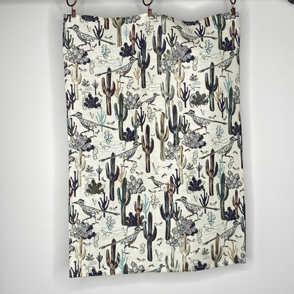 Linen Tea Towel, Roadrunner After the Rain - Southwest