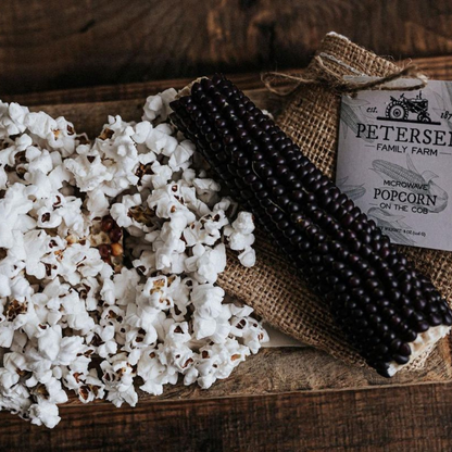 Microwave Popcorn on the Cob  - Hand-Harvested & Burlap