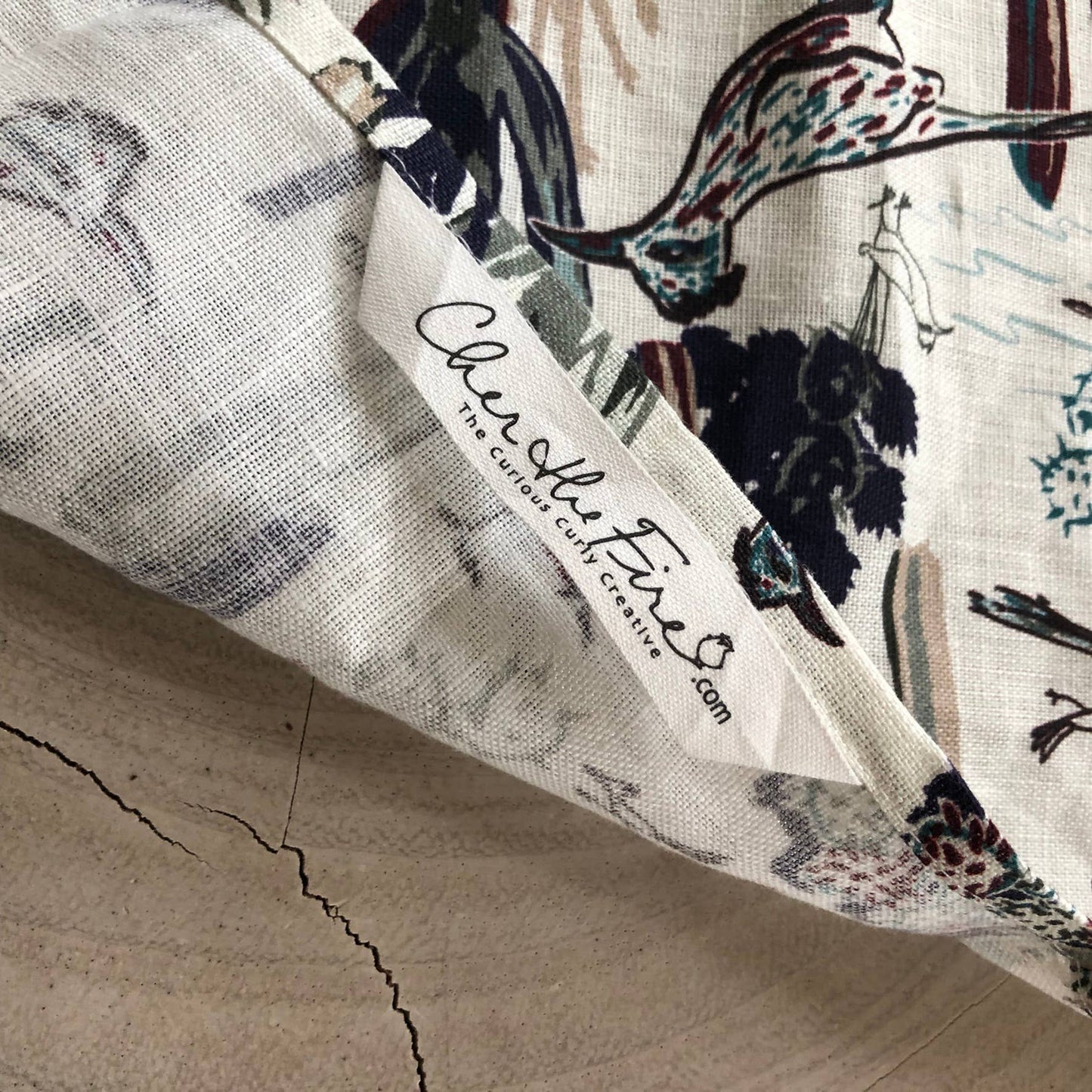 Linen Tea Towel, Roadrunner After the Rain - Southwest