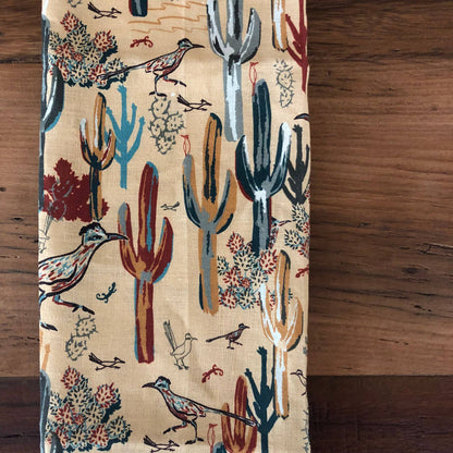 Linen Tea Towel, Roadrunner's Quest - Southwest