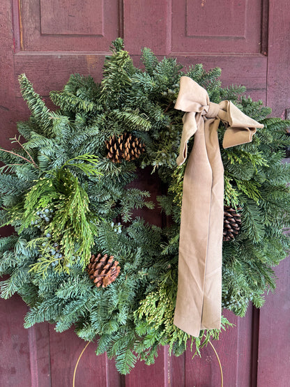 22" Fresh Evergreen Wreaths
