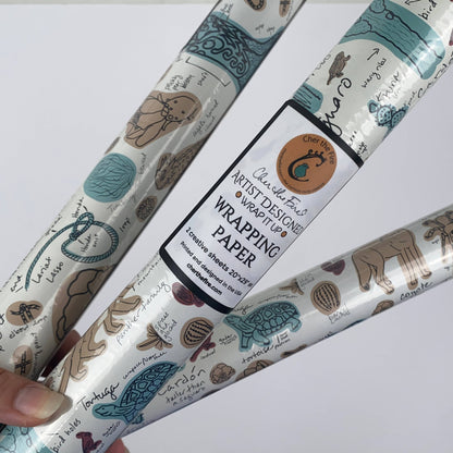 Desert Sketchbook Gift Wrap and Artist Paper