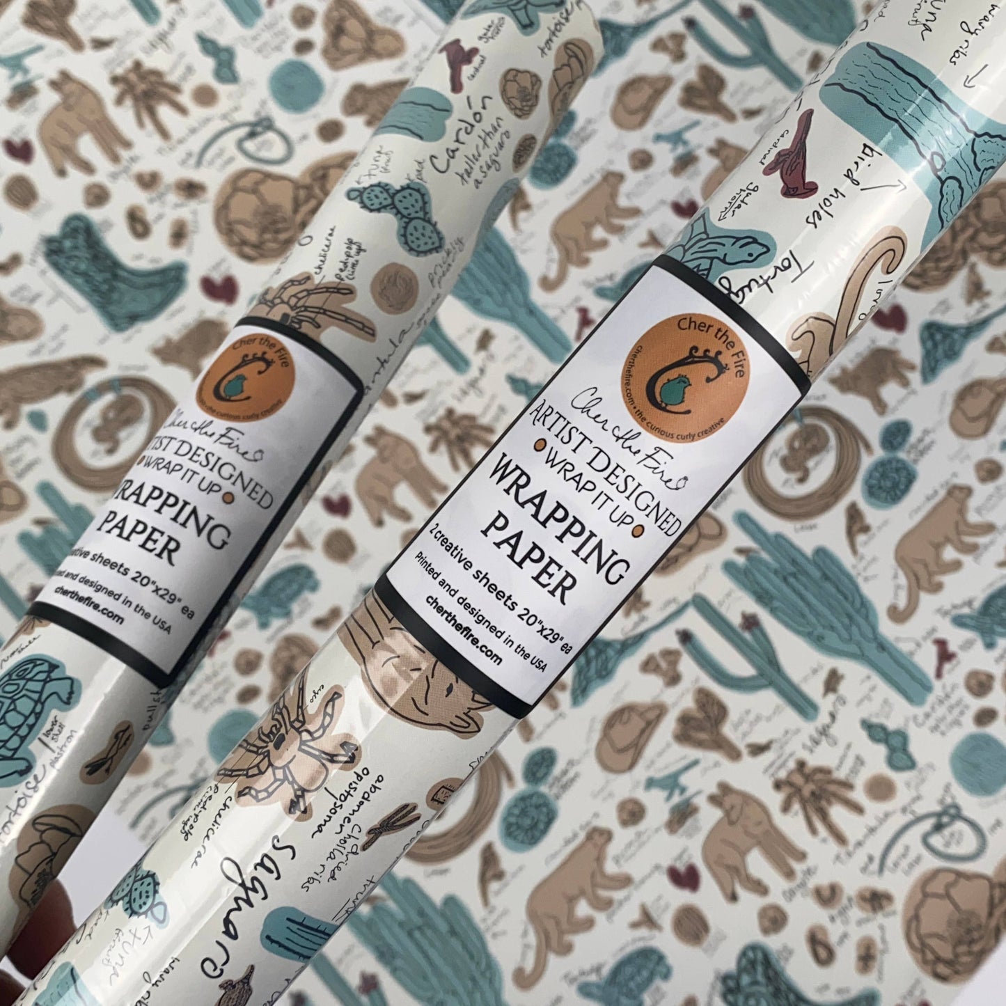 Desert Sketchbook Gift Wrap and Artist Paper