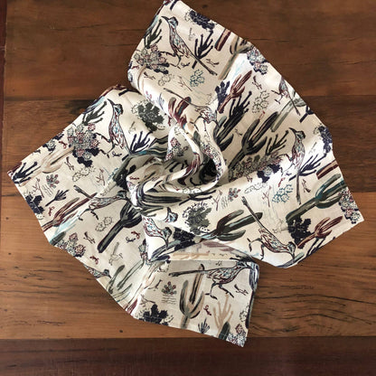 Linen Tea Towel, Roadrunner After the Rain - Southwest