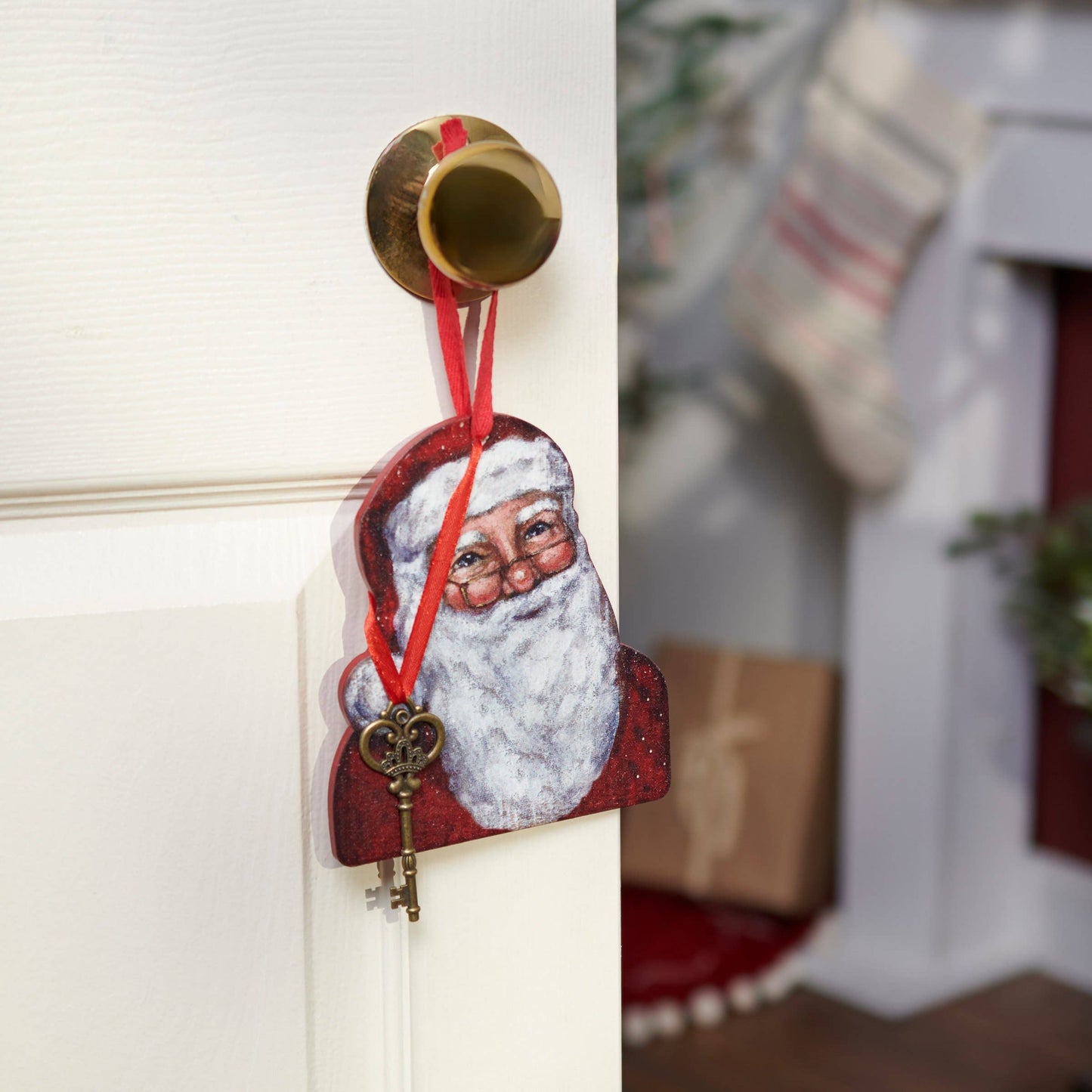 Santa No Chimney Key Ornament