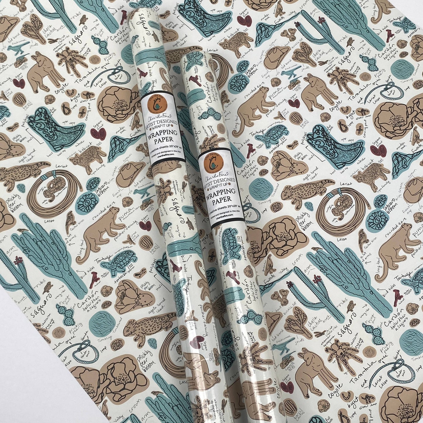 Desert Sketchbook Gift Wrap and Artist Paper