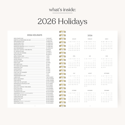 Porcelain 2026 Yearly Planner