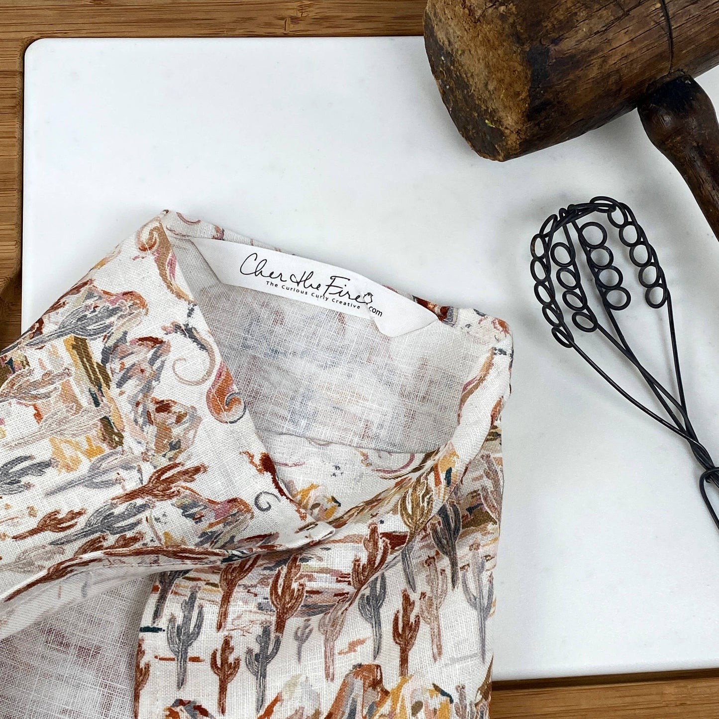 Linen Tea Towel, Painted Desert, Agate