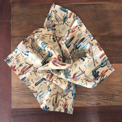 Linen Tea Towel, Roadrunner's Quest - Southwest